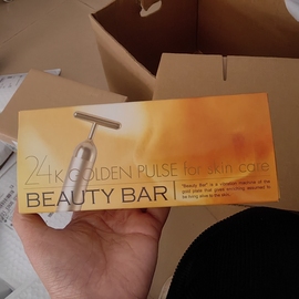 清货日本beautybar24k头黄金棒瘦脸震动v美容仪神器是振动式保正