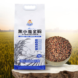 纯黑小麦面粉全麦有机低脂高蛋白膳食纤维杂粮食品新疆天山小哥