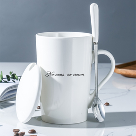简约马克杯大容量家用陶瓷杯水杯，早餐杯牛奶杯，创意个性办公室杯子
