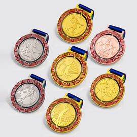 金属水晶奖牌挂牌运动会马拉松比赛定制篮球足球儿童荣誉勋章