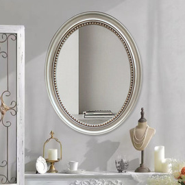 简约款欧式椭圆壁挂浴室镜，欧式镜框卫生间，镜卫浴镜美式洗手间挂镜