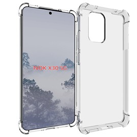 适用诺基亚x30透明硅胶手机壳，全包边tpu软壳nokiax30ta-1450保护套防摔滑ta-1443钢化膜