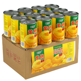 黄桃罐头整箱12罐装*425克烘焙专用砀山特产新鲜糖水水果罐头