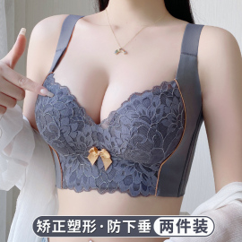 秋冬季内衣女小胸聚拢性感上托调整型收副乳，矫正防下垂加厚文胸罩(文胸罩)