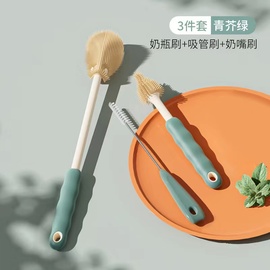 婴儿宝宝硅胶奶瓶刷奶嘴，刷吸管刷清洗奶瓶，用耐脏硅胶新生婴儿套刷