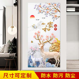 客厅玄关装饰画过道走廊壁画，入户进门背景墙壁画，自粘墙壁贴画贴纸