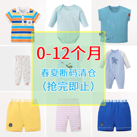 0-12个月丽婴房男女宝宝，夏款短袖t恤婴幼儿，打底衫夏款-5