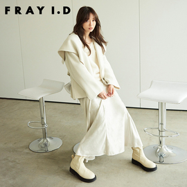 frayi.d秋冬圆头厚底，中筒靴英伦风，马丁靴fwgs225314