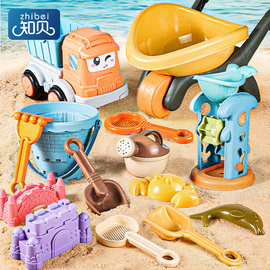 儿童沙滩挖沙玩具套装，宝宝玩水玩沙子工具，挖土铲子沙漏沙池推车