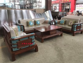 红木刺猬紫檀沙发新中式贵妃L型沙发客厅转角沙发123组合