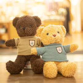 泰迪熊公仔抱抱熊毛绒玩具儿童，抱枕穿衣小熊，布娃娃送女友节日礼物
