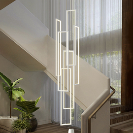 客厅楼梯吊灯简约现代创意酒店大堂，长吊灯别大厅，吊灯广东中山灯具