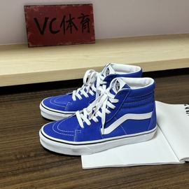 VC体育 Vans SK8-Hi蓝白高帮潮流休闲板鞋防滑耐磨VN0005U96RE