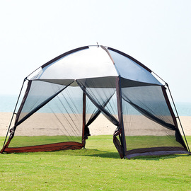 沙滩帐篷超大天幕帐篷凉棚遮阳棚户外郊游防晒钓鱼简易涂银防雨棚