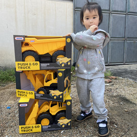 儿童大号沙滩挖掘工程翻斗车挖土车，推土机可坐宝宝，男孩玩具车3岁2