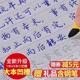 可重复书写字贴大人楷书练字行楷反复使用凹字槽练字帖男女生成年