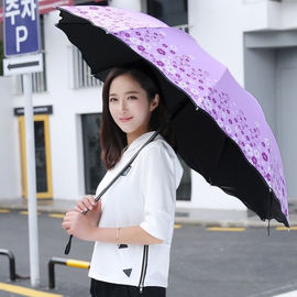 晴雨伞折叠女超大号双人，遮阳伞防晒防紫外线两用韩国小清新太阳伞