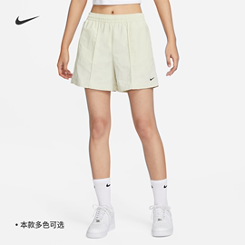 Nike耐克女子中腰短裤夏季运动裤梭织耐克勾勾休闲FV6623