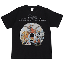queen皇后摇滚乐队数码印花美式街头嘻哈复古vintage黑色短袖t恤
