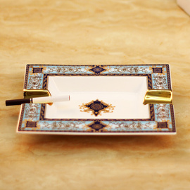 欧式陶瓷烟灰缸创意个性摆件北欧风装饰品客厅茶几家居饰品摆设