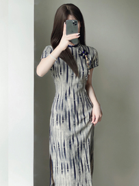 新中式年轻款名媛气质，少女旗袍2023年夏季文艺，复古老上海传统