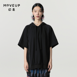 moveup幻走2024春季.fun系列，连帽拉链章仔设计师中长款卫衣女