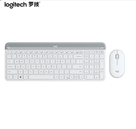 拆包罗技(logitech)mk470键鼠套装白色黑色，无线超薄2.4g接收器