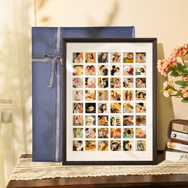 48宫格相框照片定制diy七夕情人节礼物纪念相片相册框画框送女友