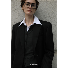 ayuko|高支高密精纺羊毛|矜贵極简_直角宽肩西装，半裙连衣裙