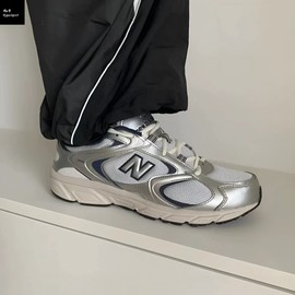 New Balance 408系列复古运动低帮休闲跑步鞋男女同款 银色ML408N