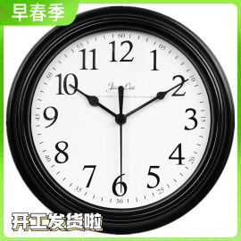 现代简约钟表挂钟客厅卧室家用圆形电池数字时钟挂表壁钟