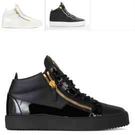 GIUSEPPE ZANOTTI GZ 男士时尚休闲百搭真皮高帮潮休闲鞋 RU00011