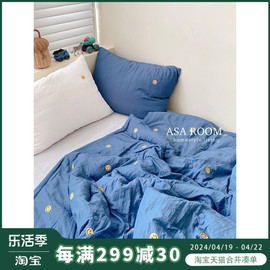 儿童床品~asaroom韩国有(韩国有)莫代尔柔软刺绣儿童被单人春秋四季被