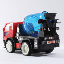 惯性搅拌车玩具仿真旋转搅拌桶，宝宝卡通小汽车男孩迷你工程车模型