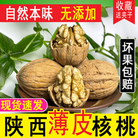 陕西薄皮核桃2023新货薄壳干核桃原味黑桃孕妇坚果大核桃宜君核桃