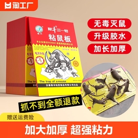 强力粘鼠板捉老鼠捕鼠神器超强老鼠贴灭鼠笼捕鼠夹神器家用一窝端