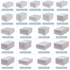 衣服储物箱塑料收纳箱抽屉式透明衣柜收纳柜内衣收纳盒衣物整理箱