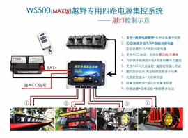 皮卡f150led射灯具，四键开关总成，越野汽车航空插头汽车改装件