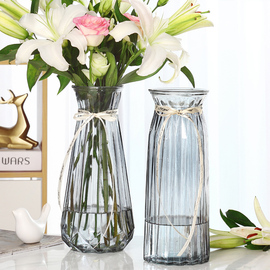 特大号玻璃花瓶透明水养富贵竹百合，转运花瓶客厅插花欧式花瓶摆件
