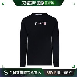 香港直邮OFF WHITE 男士黑色亚克力箭头标志长袖T恤 OMAB001F21JE