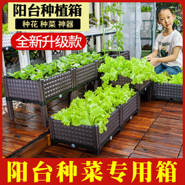 家庭阳台种菜箱长方形加厚塑料种植槽楼顶花盆种菜神器蔬菜种植箱