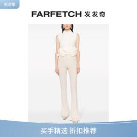 Final SaleRochas女士荷叶边下摆无袖真丝上衣FARFETCH发发奇