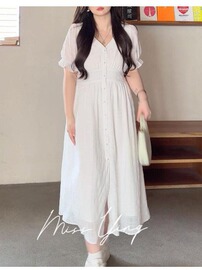 微胖显瘦温柔风短袖连衣裙女欧美胖mm大码女装夏季宽松遮肉中长裙