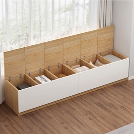 飘窗柜炕柜翻盖木质储物柜子收纳凳子置物柜杂物整理箱储物凳可坐