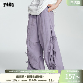 F426店国潮牌夏季侧边蝴蝶结长裤