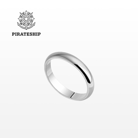 海盗船银饰925银戒指时尚情侣，对戒男简约个性，定制戒指女刻字指环