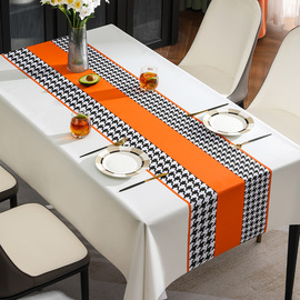 桌布pvc餐桌垫防水防油防烫隔热长方形现代简约台布免洗茶几垫子