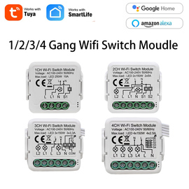 tuya涂鸦wifi通断器MINI 1/2/3/4路双控暗装开关模块改装件