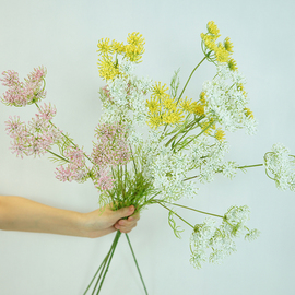 欧式假花绿植室内餐厅样板房软装饰品花卉蕾丝花客厅插花摆放花艺