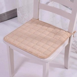 用薄脑纯色毛绒椅垫款滑办公坐垫学生凳垫r电防椅子垫餐椅垫